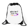 you can't scare me i'm a mother Drawstring Bags