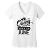Queens Are Born In June Women's V-Neck T-Shirt
