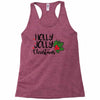 holly jolly christmas Racerback Tank