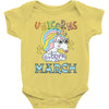 unicorns are born in march cute unicorn Baby Bodysuit