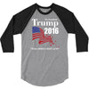 trump 2016 election make america great again 3/4 Sleeve Shirt