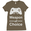 weapon of choice, gaming Ladies Fitted T-Shirt