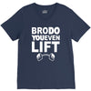 bro do you even lift baseball raglan V-Neck Tee