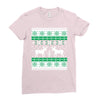 reindeer christmas ugly sweater Ladies Fitted T-Shirt