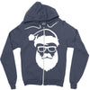 santa hipster Zipper Hoodie