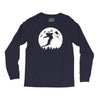 skiier moon moonlight silhouett Long Sleeve Shirts