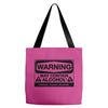 may contain alcohol Tote Bags