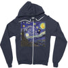 tardis starry night Zipper Hoodie