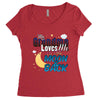 grandma moon&amp;back Women's Triblend Scoop T-shirt