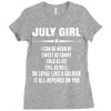 Super July Girl Ladies Fitted T-Shirt