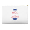 the man   the legend funny Accessory Pouches