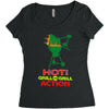 hot grill on grill action Women's Triblend Scoop T-shirt