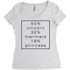 50 % unicorn Women's Triblend Scoop T-shirt