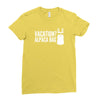 vacation alpaca bag animal humor funny Ladies Fitted T-Shirt
