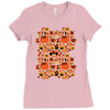 pumpkin pattern Ladies Fitted T-Shirt