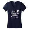 Happy First Father's Day Daddy Women's V-Neck T-Shirt