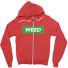 Weed Hypebeast Zipper Hoodie