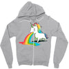 where rainbows come from (green) Zipper Hoodie