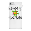 world's best sister with flowers iPhone 7 Case