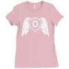letter d with wings Ladies Fitted T-Shirt