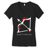 sagittarius rose Women's V-Neck T-Shirt