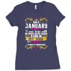 i am a january women Ladies Fitted T-Shirt