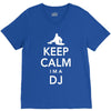 keep calm i'm a dj   mens funny V-Neck Tee