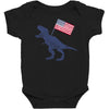 Patriotic T-Rex Baby Bodysuit