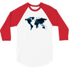 World Map Design 3/4 Sleeve Shirt