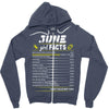 June Girl Facts Cancer Zipper Hoodie