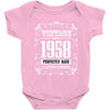 vintage made in 1958 perfectly aged a living legend Baby Bodysuit