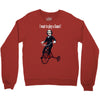 saw trike play a game horror bike Crewneck Sweatshirt
