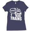 i like trains Ladies Fitted T-Shirt