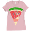 watermelon and beach Ladies Fitted T-Shirt