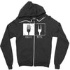 metal fork Zipper Hoodie