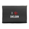 i heart sheldon Accessory Pouches