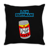 i am duff man homer cult funny retro Throw Pillow