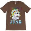 unicorns are born in june cute unicorn T-Shirt