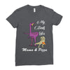 mama &amp; pizza dinasour. Ladies Fitted T-Shirt