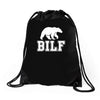 bilf, bear i'd like to Drawstring Bags