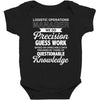 logistic operator manager we do precision guess work based on unreliab Baby Bodysuit