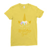 birthday unicorn girl. Ladies Fitted T-Shirt