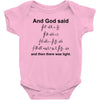 And God Said... Cool Tshirts Baby Bodysuit