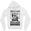 Never Underestimate A Papa With An Engineer Degree Zipper Hoodie