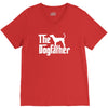 the dogfather bluetick coonhound white V-Neck Tee