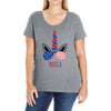 4th of July Ladies Curvy T-Shirt