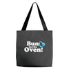 Bun in the Oven with Heart Baby Boy Tote Bags