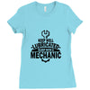 keep well lubricated sleep with a mechanic Ladies Fitted T-Shirt