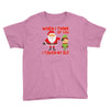 touch my elf christmas fun and naughty Youth Tee