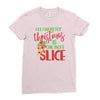 pizza christmas humor Ladies Fitted T-Shirt